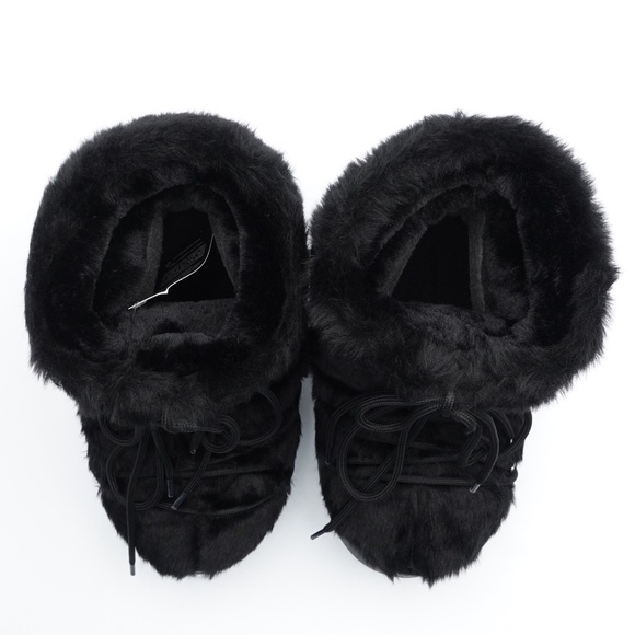 NEW Women's Moon Boot Icon Low Faux Fur Snow Boots Black - Picture 6 of 15